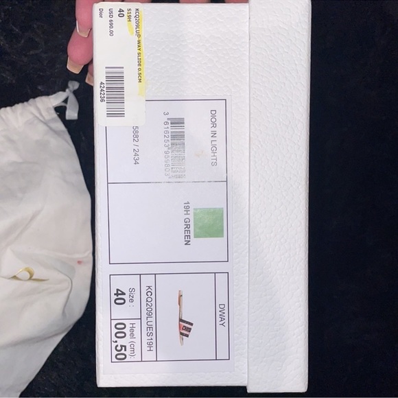 DIOR DWAY Green SANDAL SLIDE 40 authentic - Picture 4 of 8